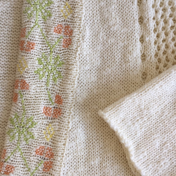 Sundance ivory embroidered open front cardigan - Picture 8 of 8